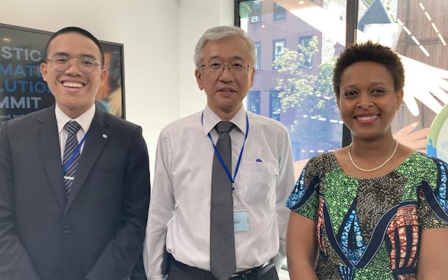 BIC Representative Liliane Nkunzimana (right) with other organizers of an event exploring the nexus between climate, peace, and security.