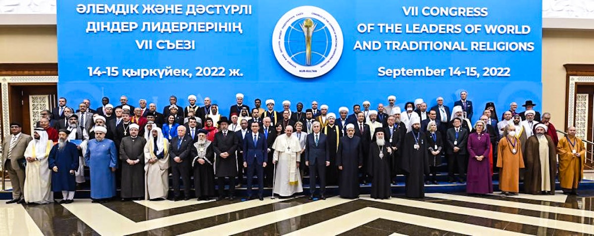 A photo of delegates at the 7th Congress of Leaders of World and Traditional Religions.