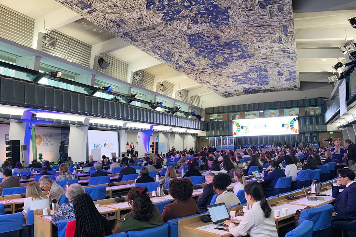 Sesión de clausura del Foro Mundial de la Alimentación 2022, celebrado en la sede de la FAO de la ONU en Roma (Italia).