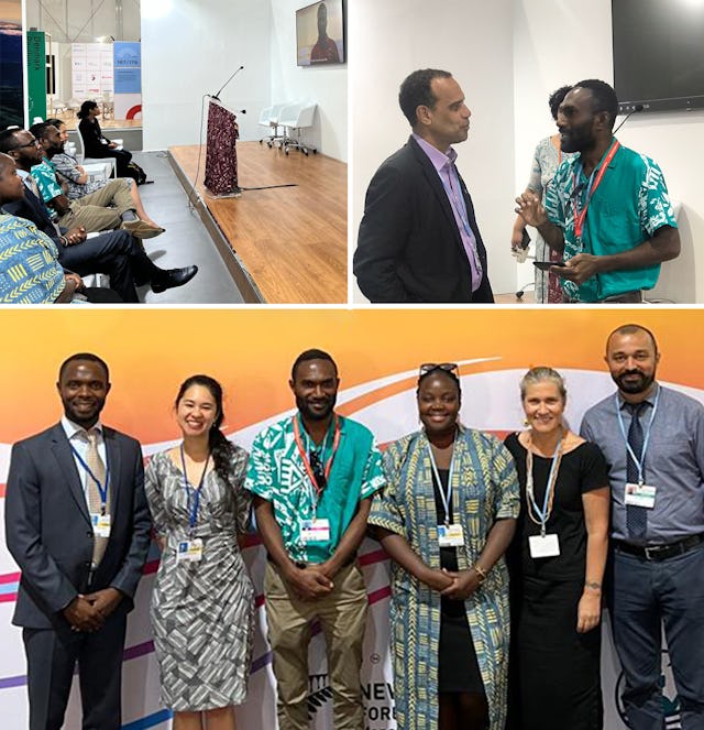 The BIC short film was screened yesterday at the 2022 United Nations Climate Change Conference, known as COP27. Ralph Regenvanu (top right photo: left), Vanuatu's Minister of Climate Change Adaptation, attended the opening of the screening