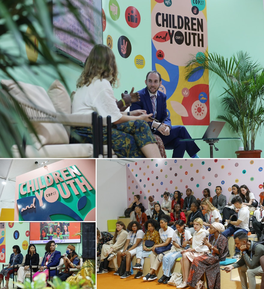 Un delegado de la Comunidad Internacional Bahá’í durante el encuentro titulado Cambiar los relatos de los jóvenes pasando del riesgo a la resiliencia. (Fotografía: Kiara Worth)