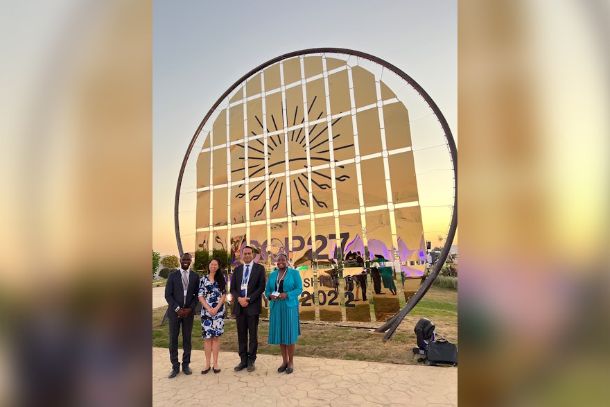 Some members of the BIC delegation. From left: Peter Aburi, BIC representative from Kenya; Saphira Rameshfar, BIC New York Office. Right: Laura Musonye, BIC representative from Kenya.