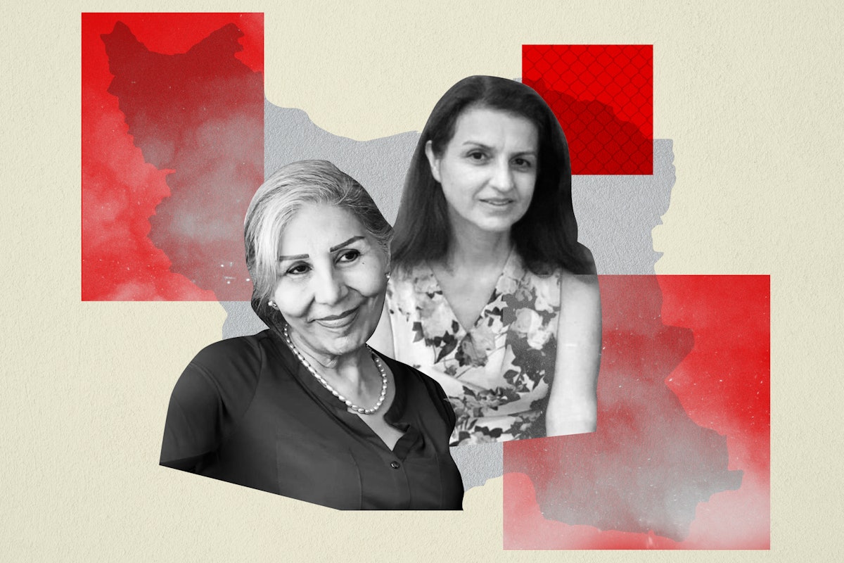 این دو زن بهائی ایرانی، مهوش ثابت (سمت چپ) و فریبا کمال‌آبادی (سمت راست)، برای دومین بار روز ۳۱ ژوئیه - در آغاز موج جدیدی از سرکوب بهائیان ایران دستگیر شدند.