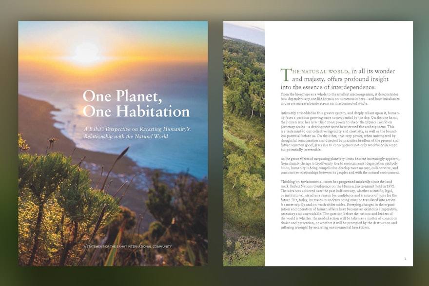 La Comunidad Internacional Bahá’í publicó una declaración con motivo de Estocolmo+50, en la que se abordan las causas profundas del deterioro medioambiental y se destacan principios y propuestas de actuación.
