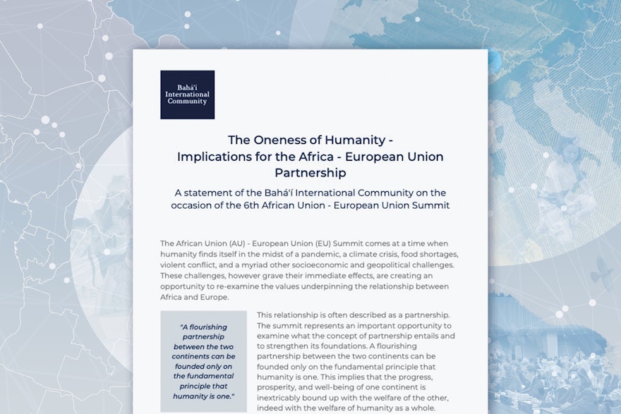 The Brussels and Addis Ababa Offices of the BIC released a joint statement to EU leaders, calling for recognition of the principle of oneness in Africa-European Union partnerships.