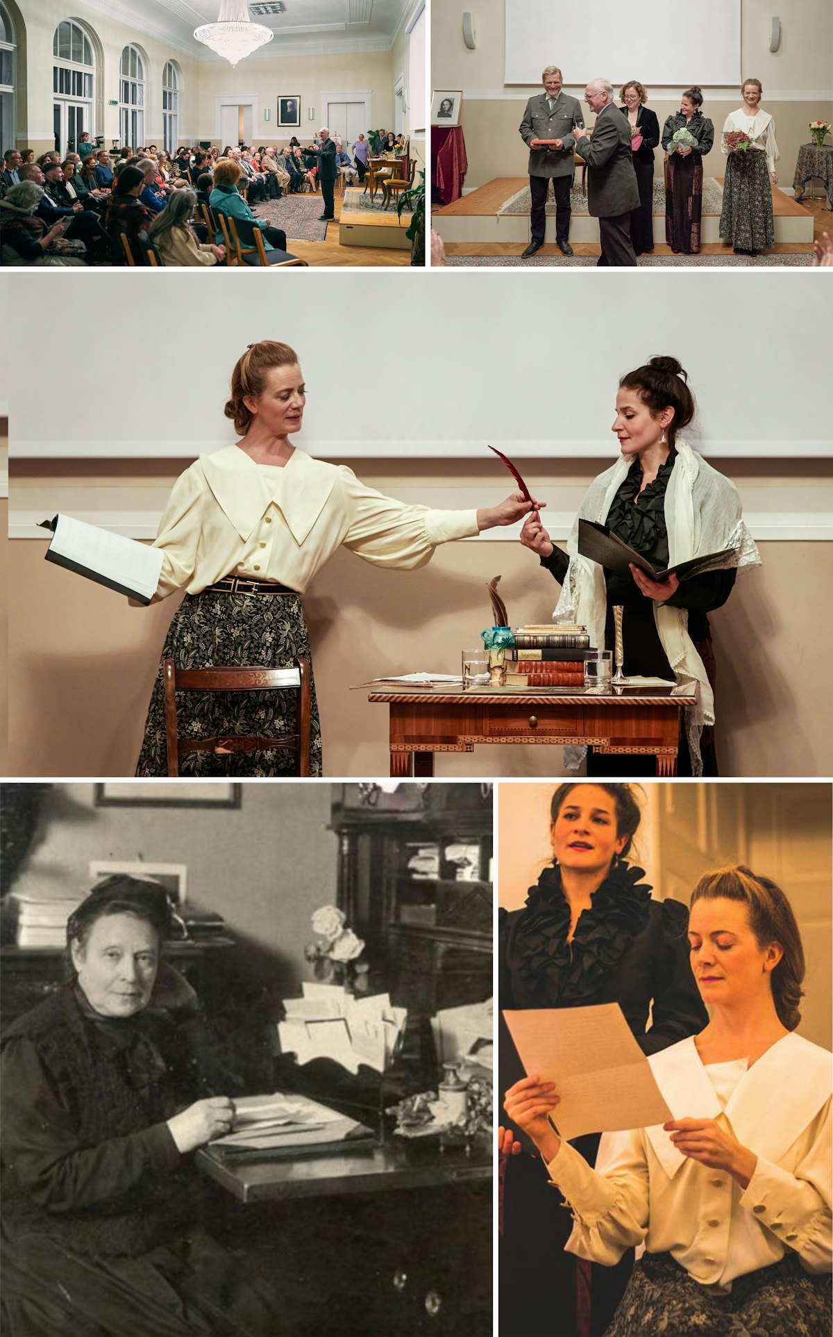 A play staged by the Bahá’ís of Austria explored the connection between Táhirih, a Bahá’í heroine, and Marianne Hainisch, founder of Austria’s women’s movement, as part of their efforts to contribute to the discourse on the equality of women and men.