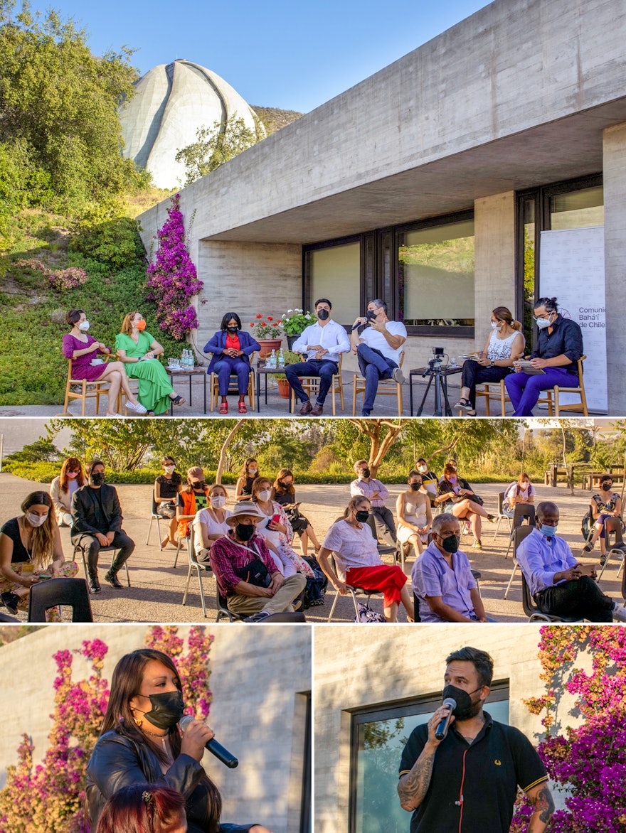 Representantes de la Comunidad Bahá’í de Chile y dirigentes de la sociedad civil se reunieron en la Casa de Adoración Bahá’í de Santiago para analizar los principios espirituales que pueden orientar el desarrollo de las ciudades para el bienestar de todos.