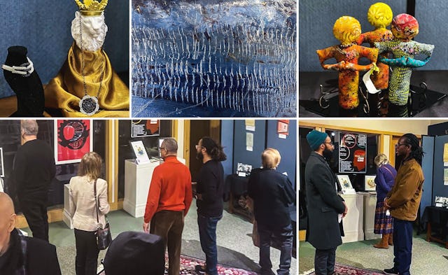 The event celebrating Black History Month at the Bahá’í House of Worship in Wilmette, United States, featured an art exhibit.