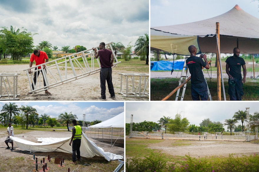 Preparations are currently under way for the dedication ceremony.