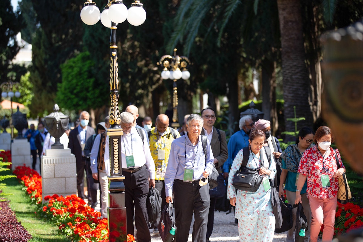 Delegates from around the world are visiting the Shrine of the Báb.