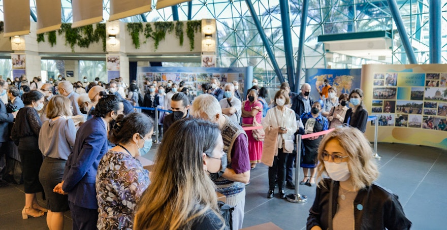 Participant from Kazakhstan (right) registering for the convention.