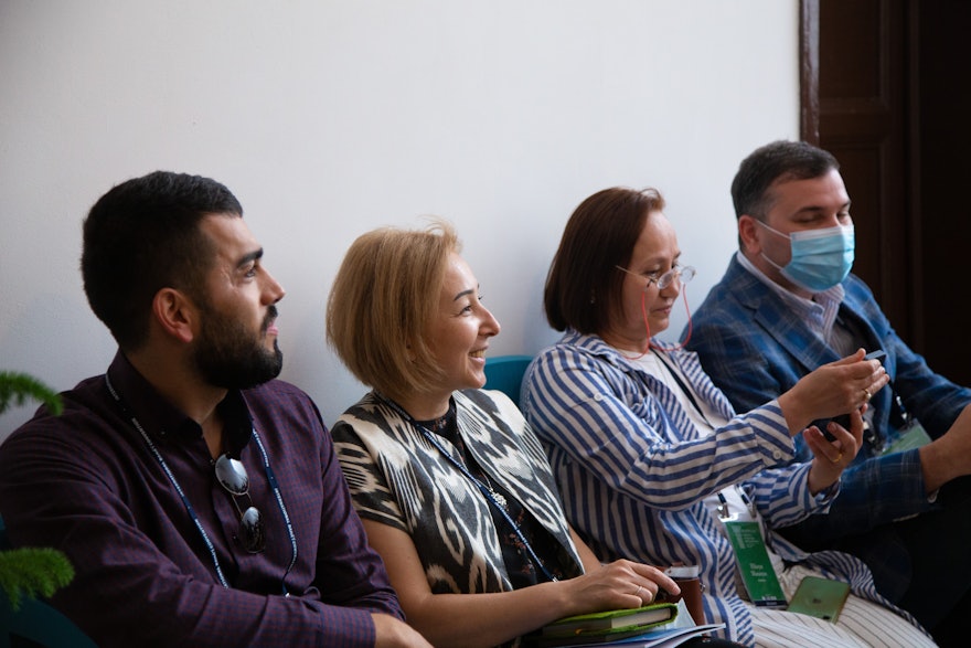 Delegates enjoy a moment together at the House of ‘Abbúd.