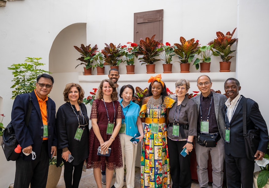 Delegates from Angola, Japan, and Laos visit the House of ‘Abbúd together.