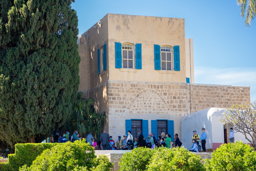 The Mansion of Mazra‘ih seen from the surrounding gardens.