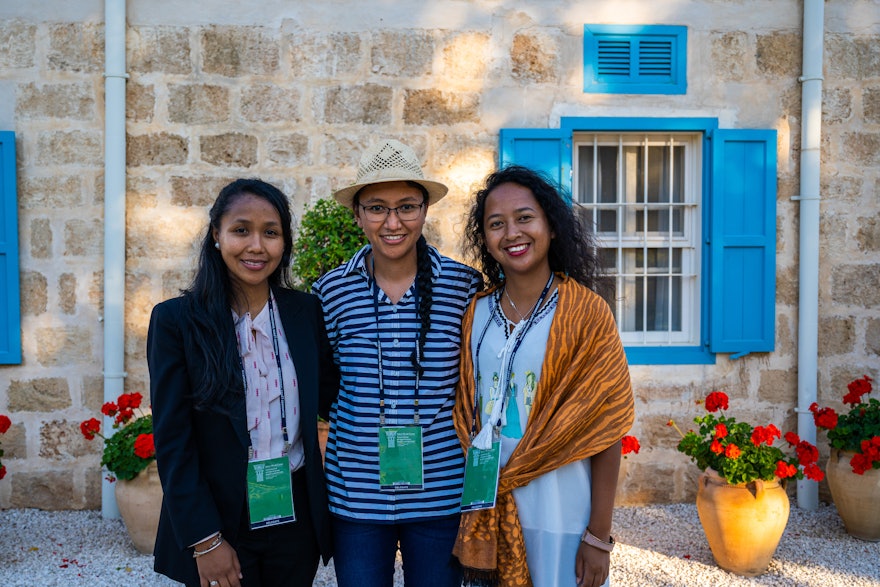 Delegates from Madagascar at the Mansion of Mazra‘ih.