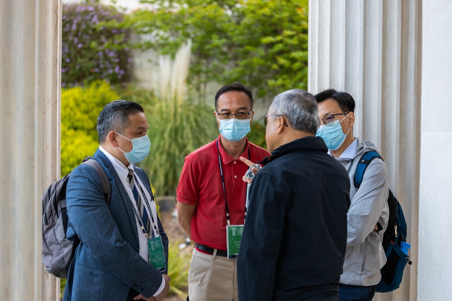 Delegates following their visit to the Internal Archives Building.