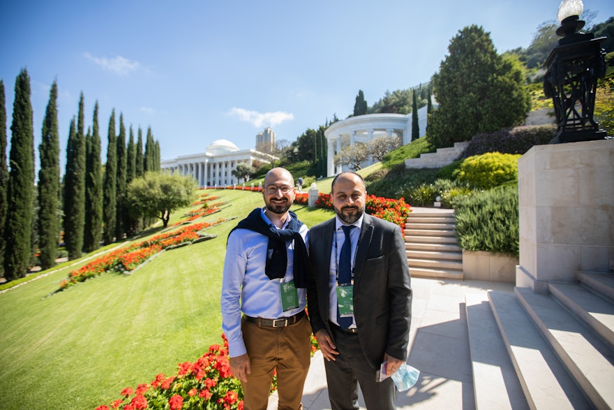 Délégués après leur visite du bâtiment des Archives internationales.