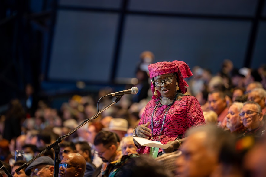 A delegate from Nigeria speaks about the experiences of young people in Bahá'í community-building efforts.