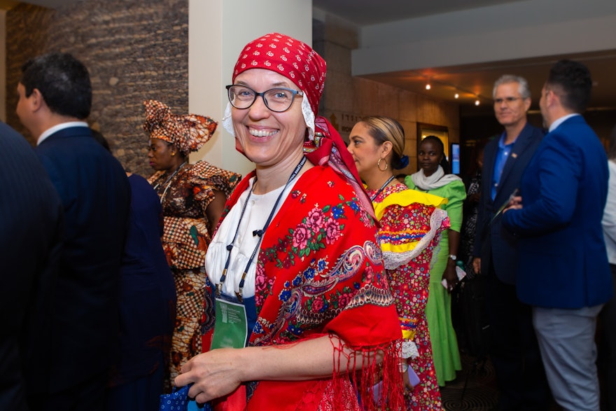 A delegate from the Czech Republic at the reception.