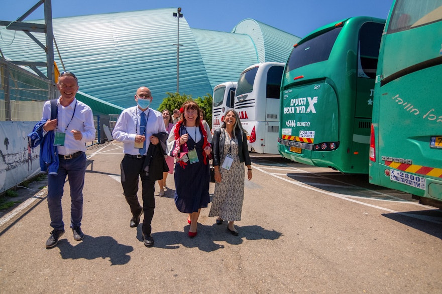 Delegates from Croatia following the close of the Convention.