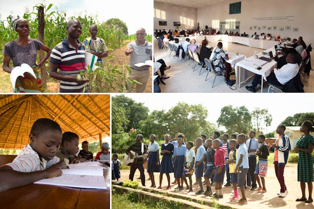En Zambia, los programas educativos bahá’ís que aumentan la capacidad de servir a la sociedad implican a personas de todas las edades y de diversos orígenes en actividades que fomentan una mayor unidad