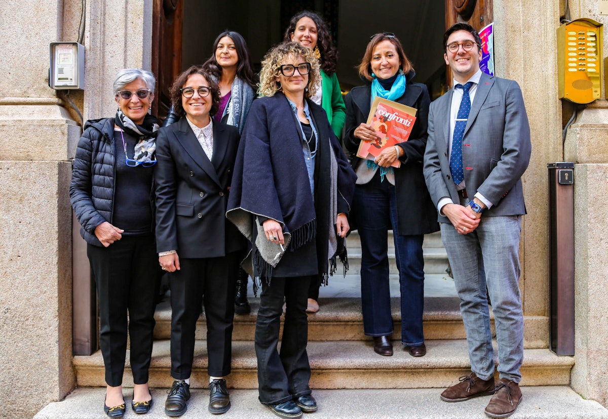 The gathering was co-organized by the Bahá'ís of Italy and included representatives from a media organization promoting freedom of the press, a media research center, and journalists from across the country.
