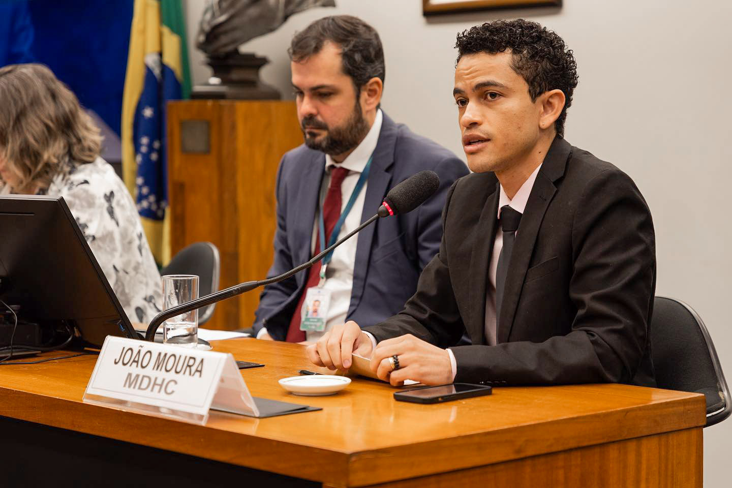 João Mora (right), coordinator of the Education and Culture Special Press Office for the Ministry of Human Rights and Citizenship Ministry.