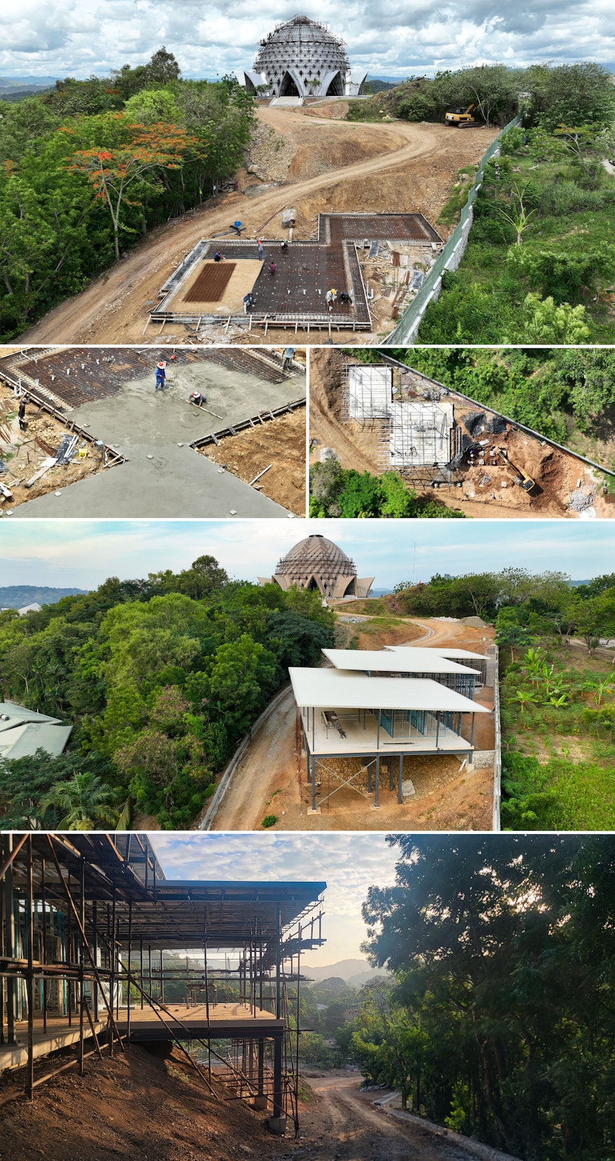 The visitor center is now emerging in the shadow of the temple.