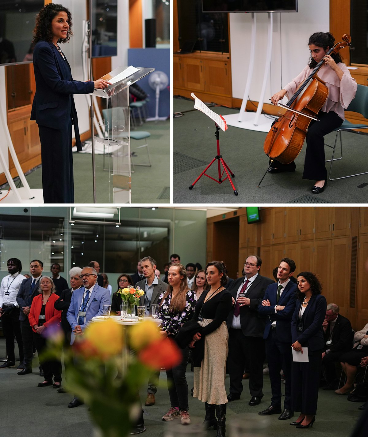 The reception featured artistic performances, as well as presentations about the efforts of the Bahá’ís of the United Kingdom to contribute to social progress.