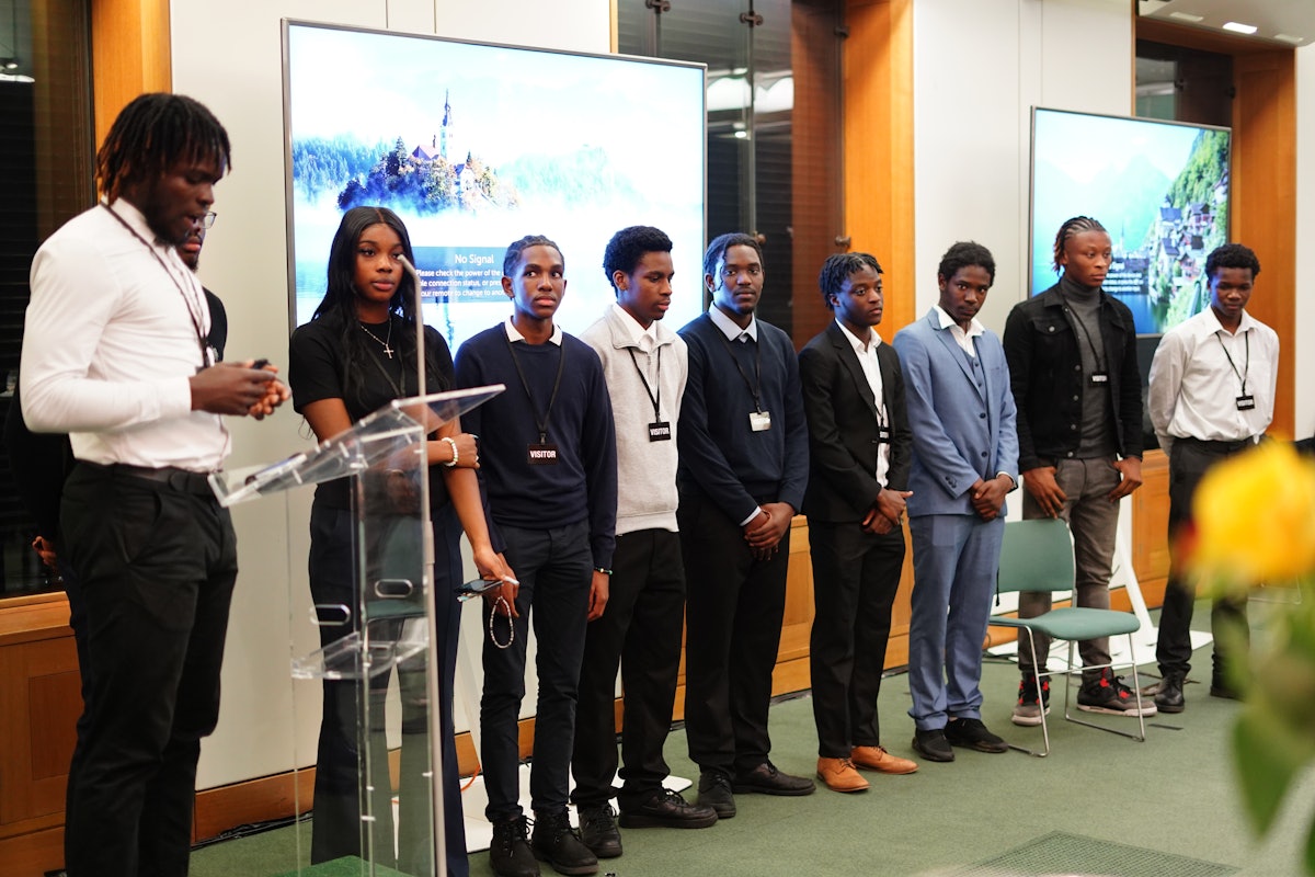 The reception was enriched by the heartfelt contributions of several youth from New Cross in the London borough of Lewisham, who spoke about their experience in Bahá’í educational programs that build capacity for service to society.