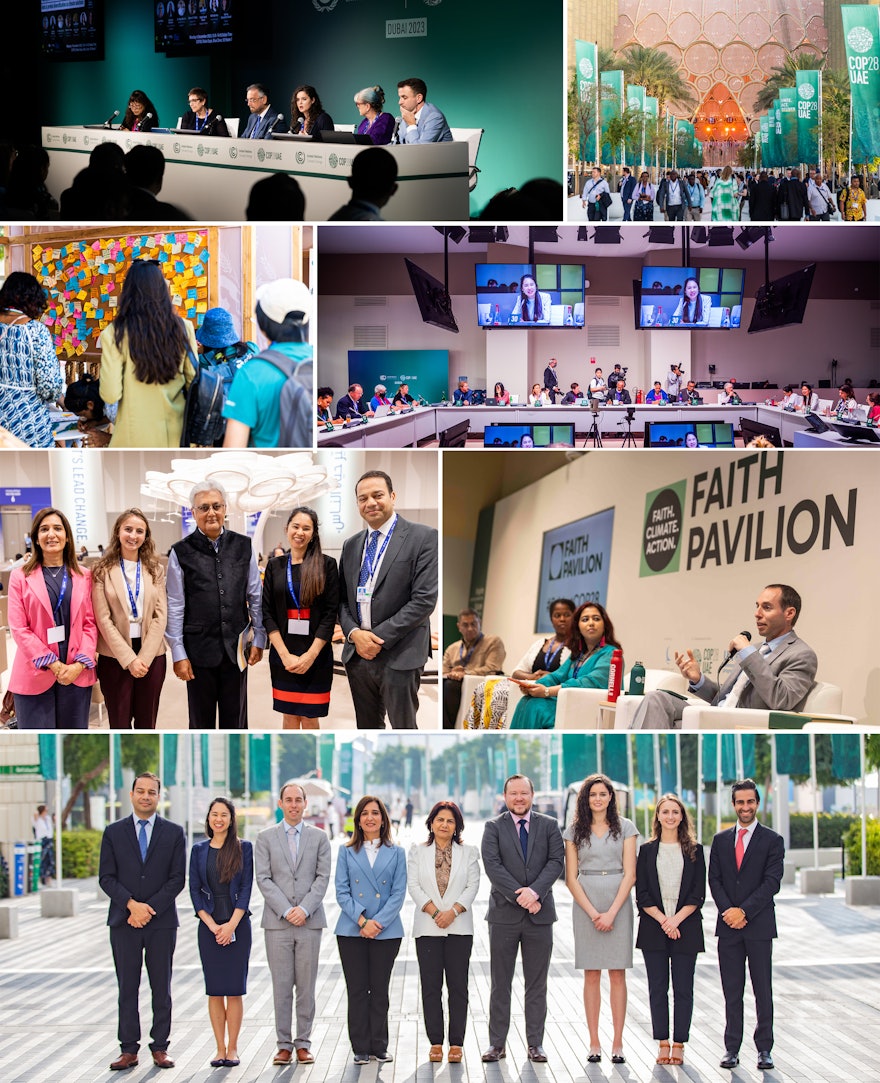 نمایندگانی از جامعه جهانی بهائی در بیست و هشتمین کنفرانس تغییرات اقلیمی سازمان ملل متحد (COP28)، در امارات متحده عربی شرکت کردند.
