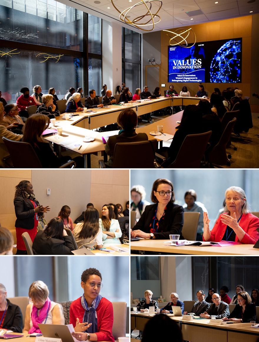 در شصت و هفتمین نشست کمیسیون سازمان ملل متحد در مورد وضعیت زنان (CSW)، مشارکت‌های جامعه جهانی بهائی بر اهمیت ادغام دیدگاه‌های مختلف و مشارکت زنان در فرآیند طراحی و توزیع فناوری‌های دیجیتال تأکید کرد.