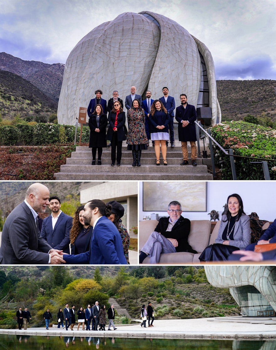Participants at a gathering held at the Bahá’í House of Worship in Santiago, Chile, discussed how religion can contribute to building a more cohesive society.