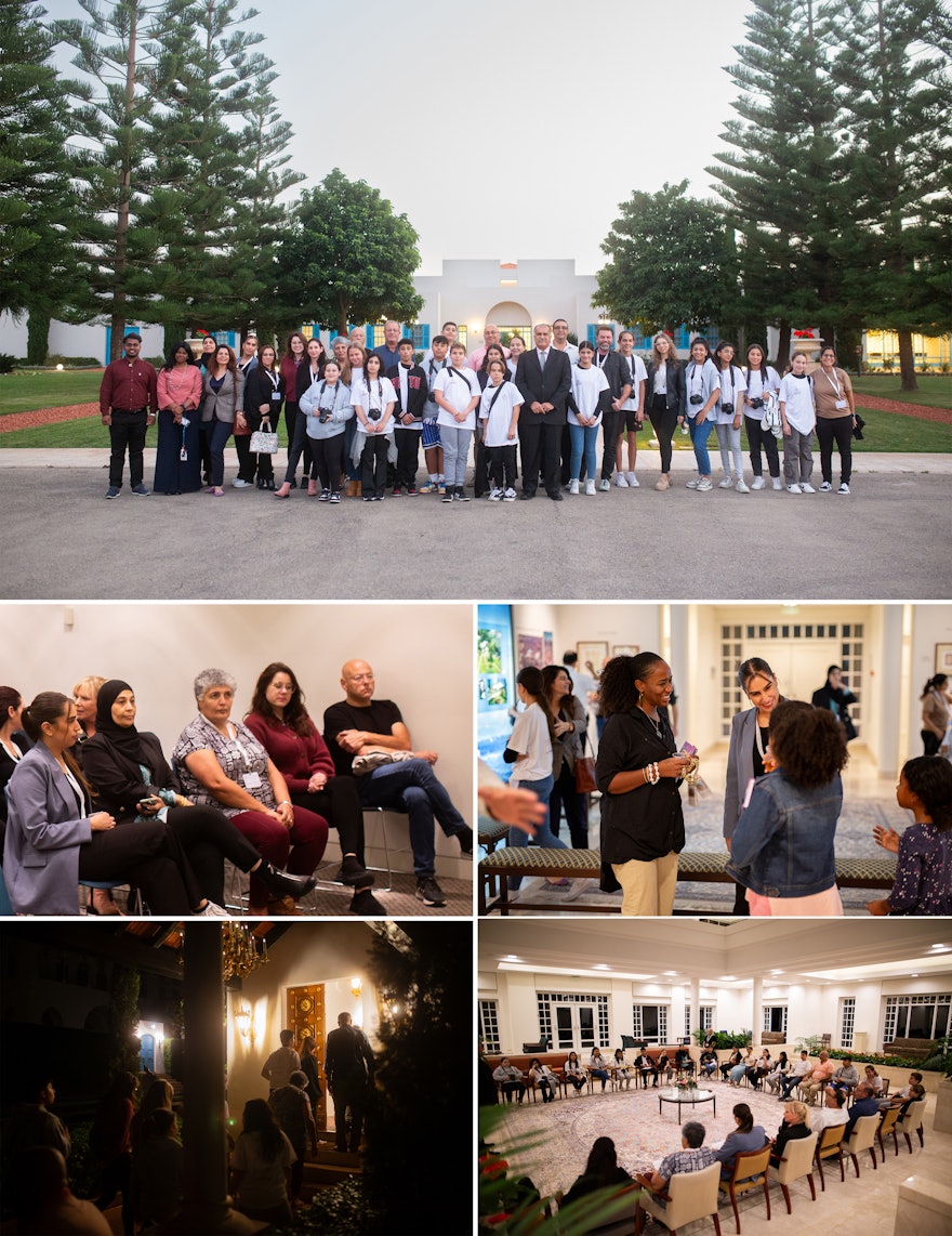 A group of ‘Akká youth visited the Shrine of Bahá’u’lláh and gathered at the Bahjí Visitors’ Centre to pray together.