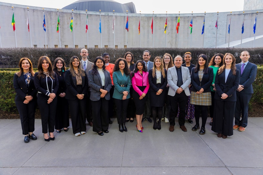 Delegadas de la Comunidad Internacional Bahá’í ante la Comisión