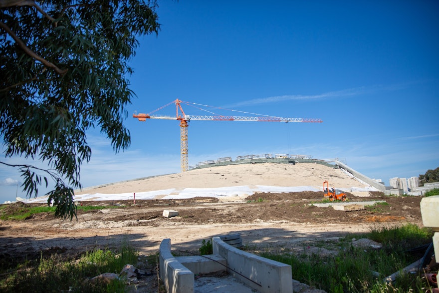 A view of the east berm.