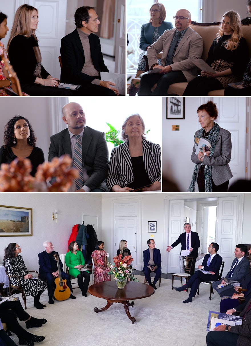 Views of the guests gathered at the dedication program.
