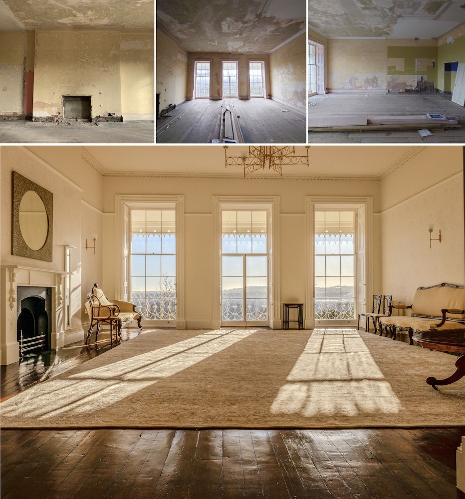 Images of the restoration of the room where ‘Abdu’l-Bahá gave public talks.