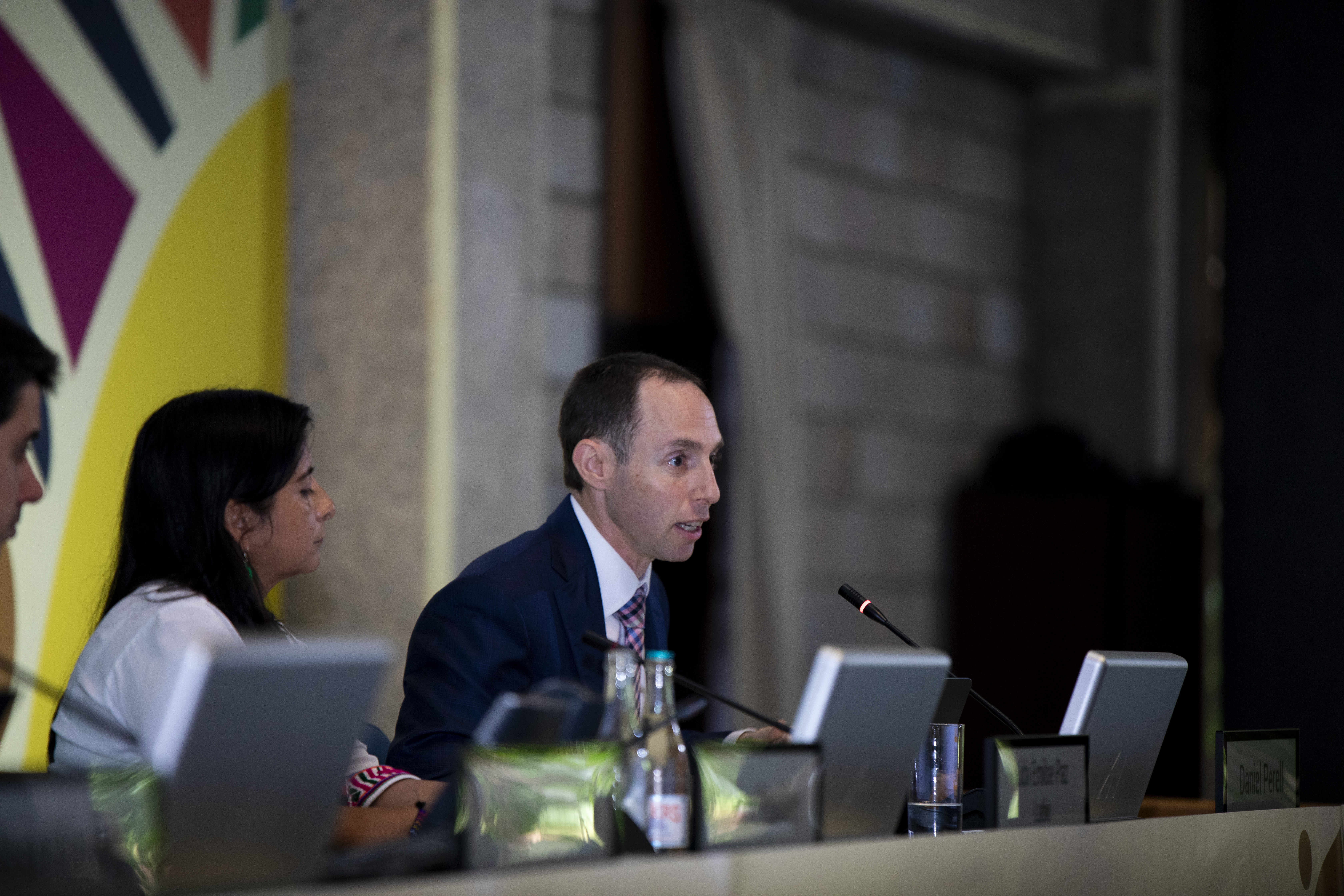 Daniel Perell, a representative of the BIC New York Office offers comments in one of the conference’s plenary sessions.