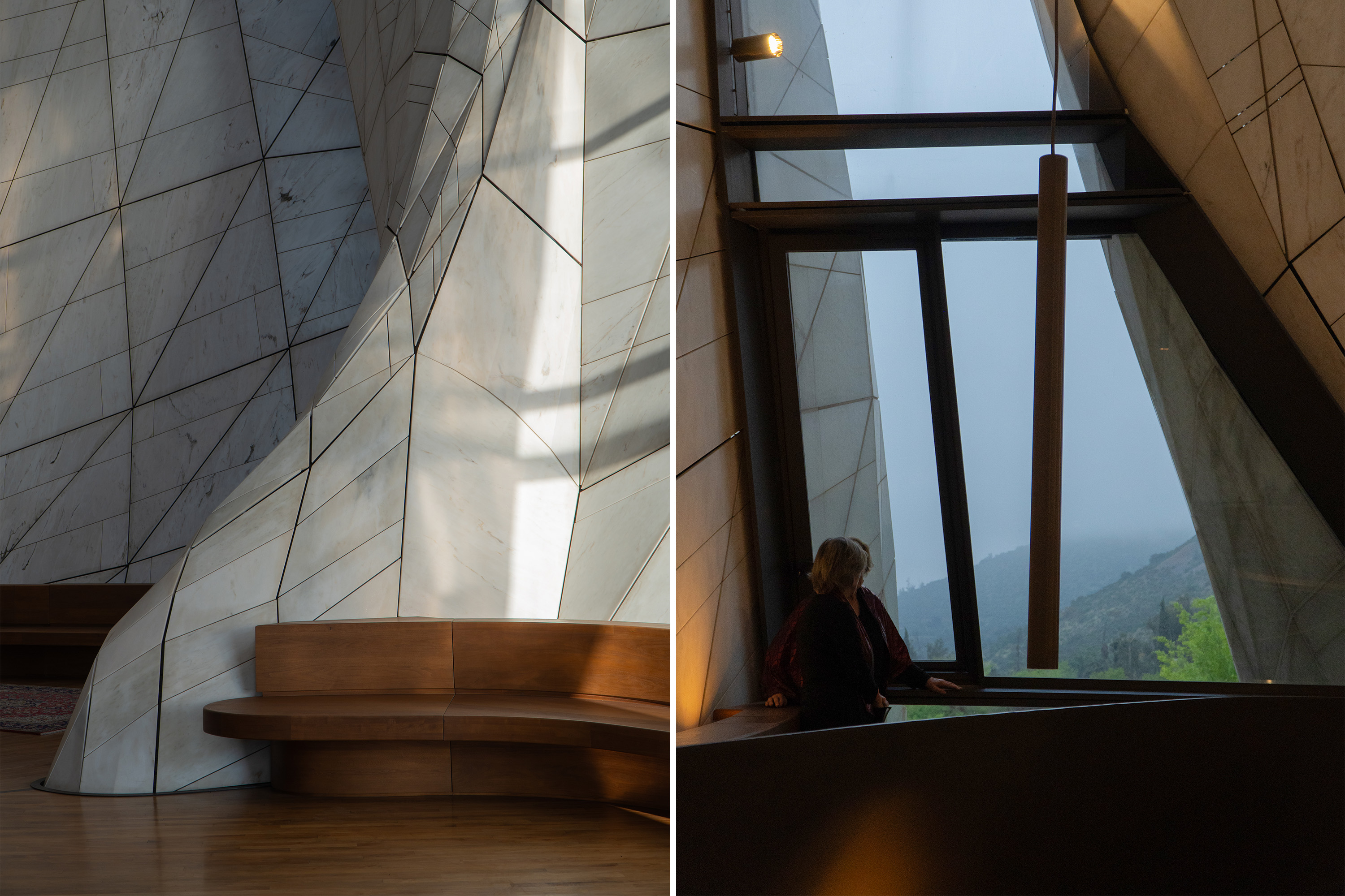 منظر للجزء الداخلي من المعبد، والذي يرتفع بسمو من سفوح جبال الأنديز.