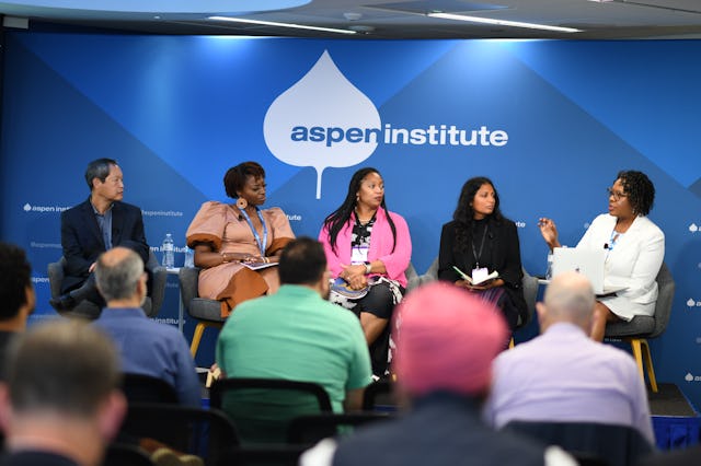 The launch event featured a panel discussion with the authors of the essays.