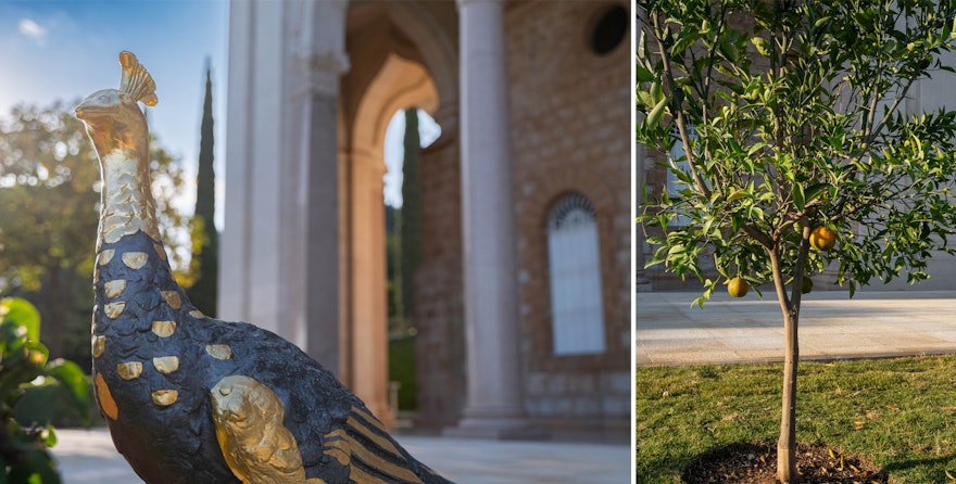 Views of the surrounding gardens of the Shrine.