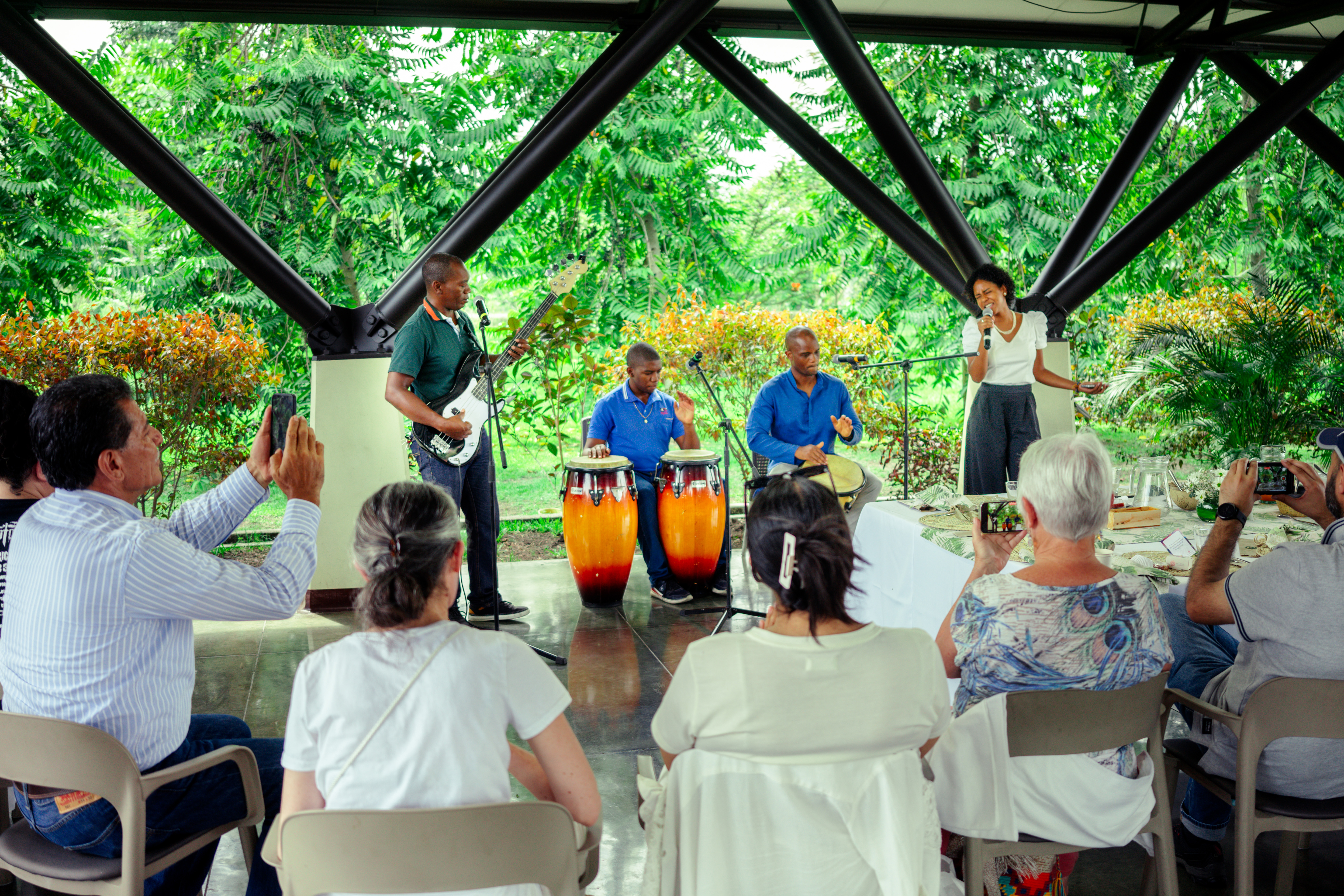 The program included a musical presentation at the temple site, where the harmony of music and nature created an atmosphere of spiritual reflection and peace.