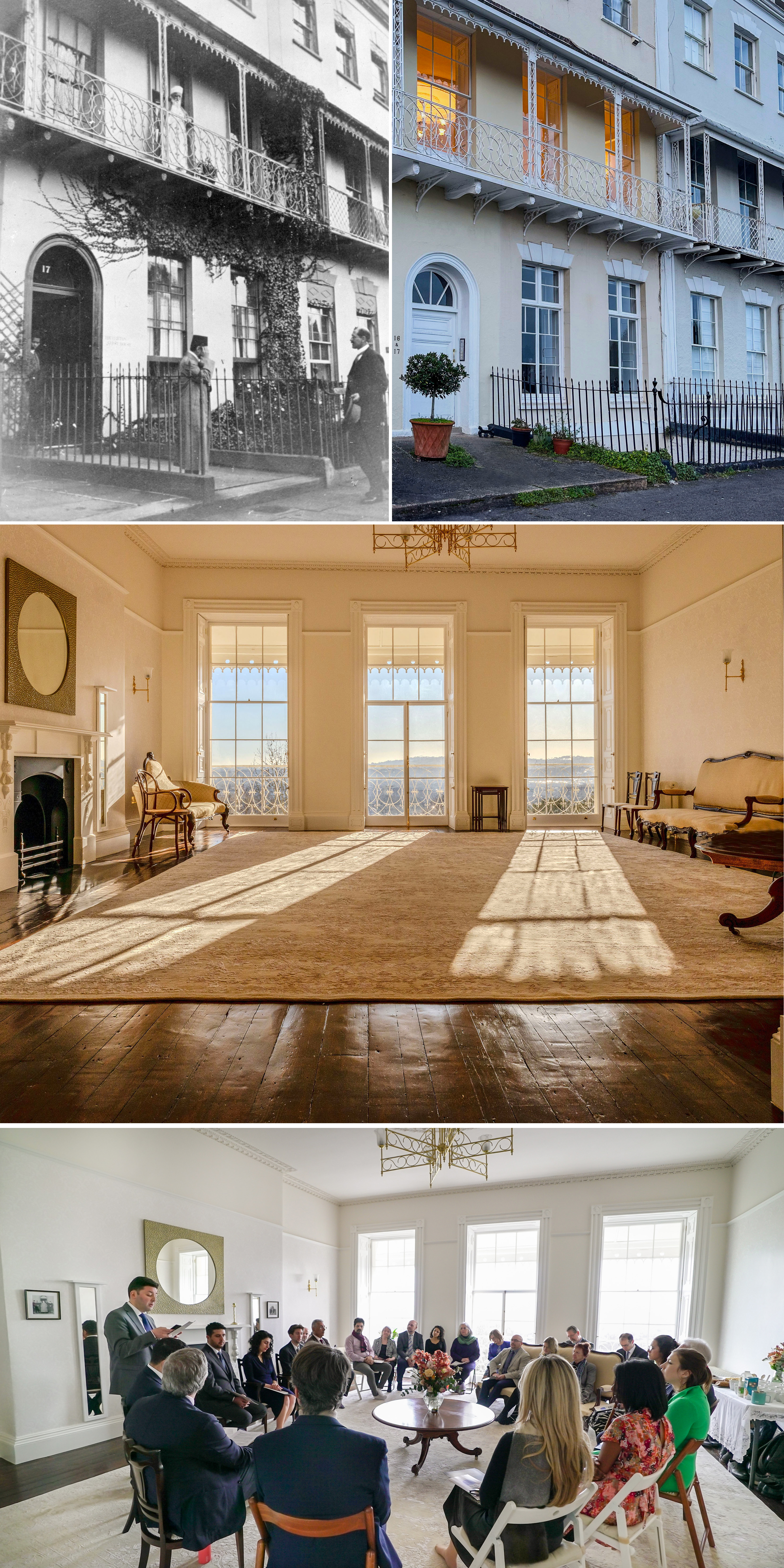 The Bahá’ís of the United Kingdom marked the completion of the restoration of an apartment at 17 Royal York Crescent in Bristol, where ‘Abdu’l-Bahá stayed and gave public presentations in 1911 and again in 1913 during His travels to the West.