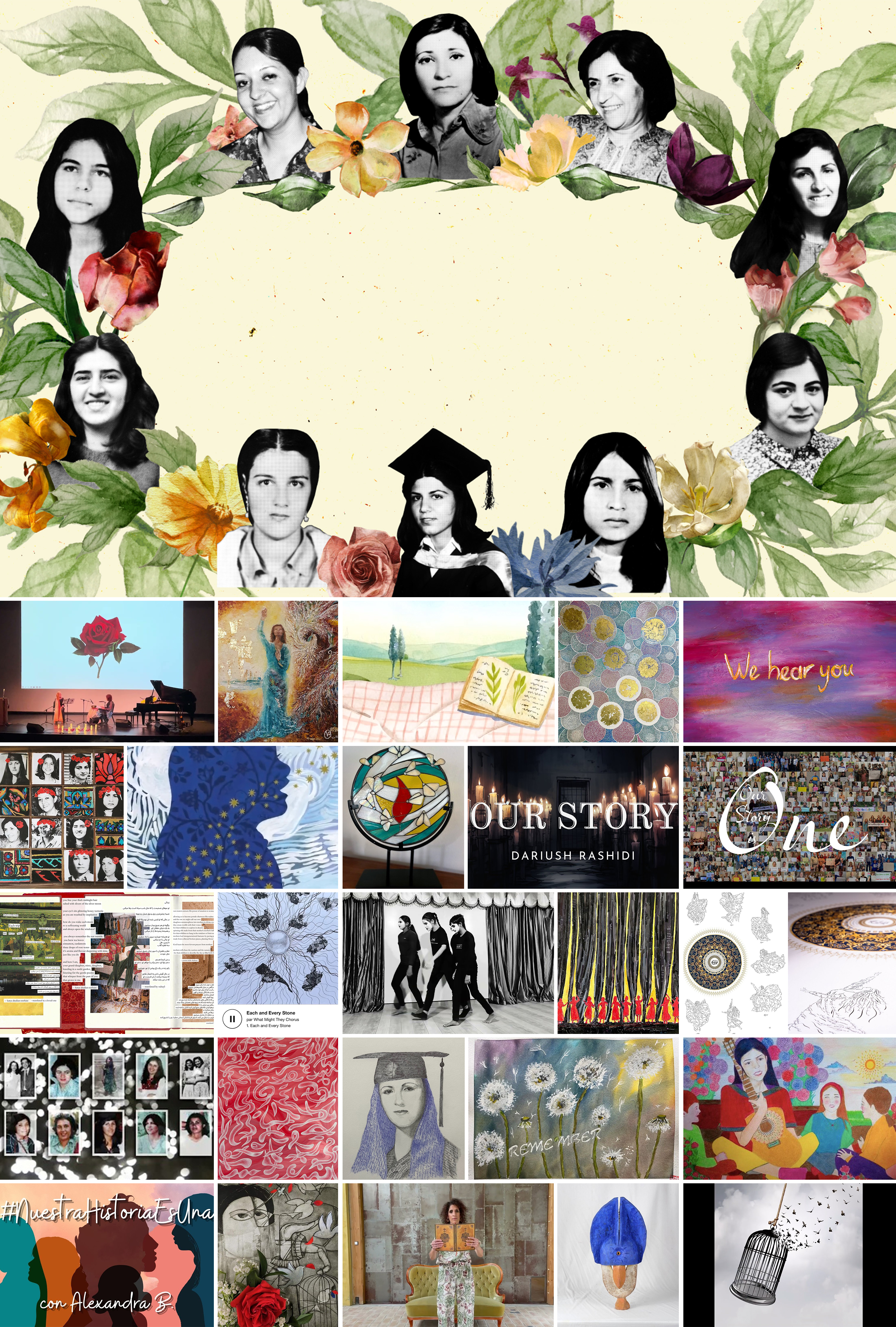 The Bahá’í International Community's #OurStoryIsOne campaign marked its first year, inspiring a wave of global artistic expressions to commemorate the 10 Bahá’í women executed in Shiraz, Iran, 40 years ago. Paintings, songs, and multimedia works reflected on the longstanding effort toward gender equality in Iran and around the world.