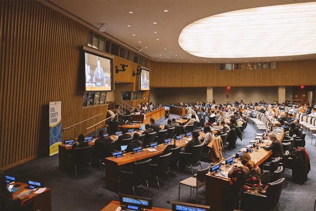 A view of the Civil Society Forum that was held during the Commission.
