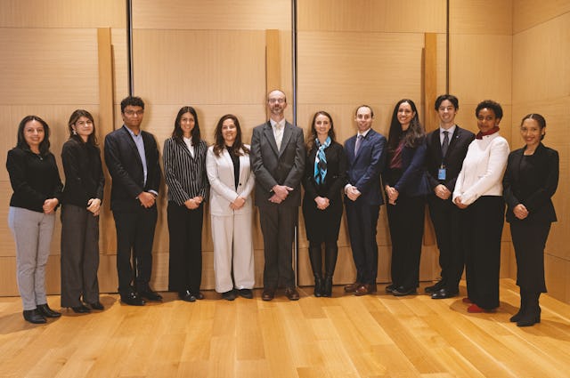 Group image of the delegates of the Bahá’í International Community at the 63rd session of the UN Commission for Social Development.
