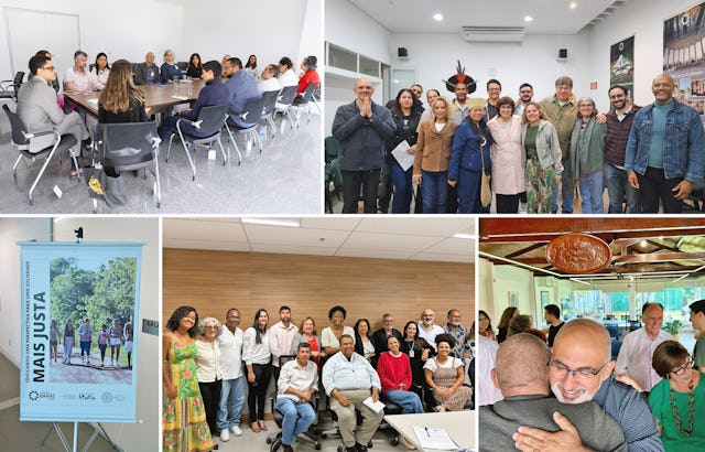 Government officials, religious leaders, and civil society representatives engage in meaningful dialogue at forums organized by the Bahá’í Office of External Affairs in Brazil, exploring shared foundations and social progress.