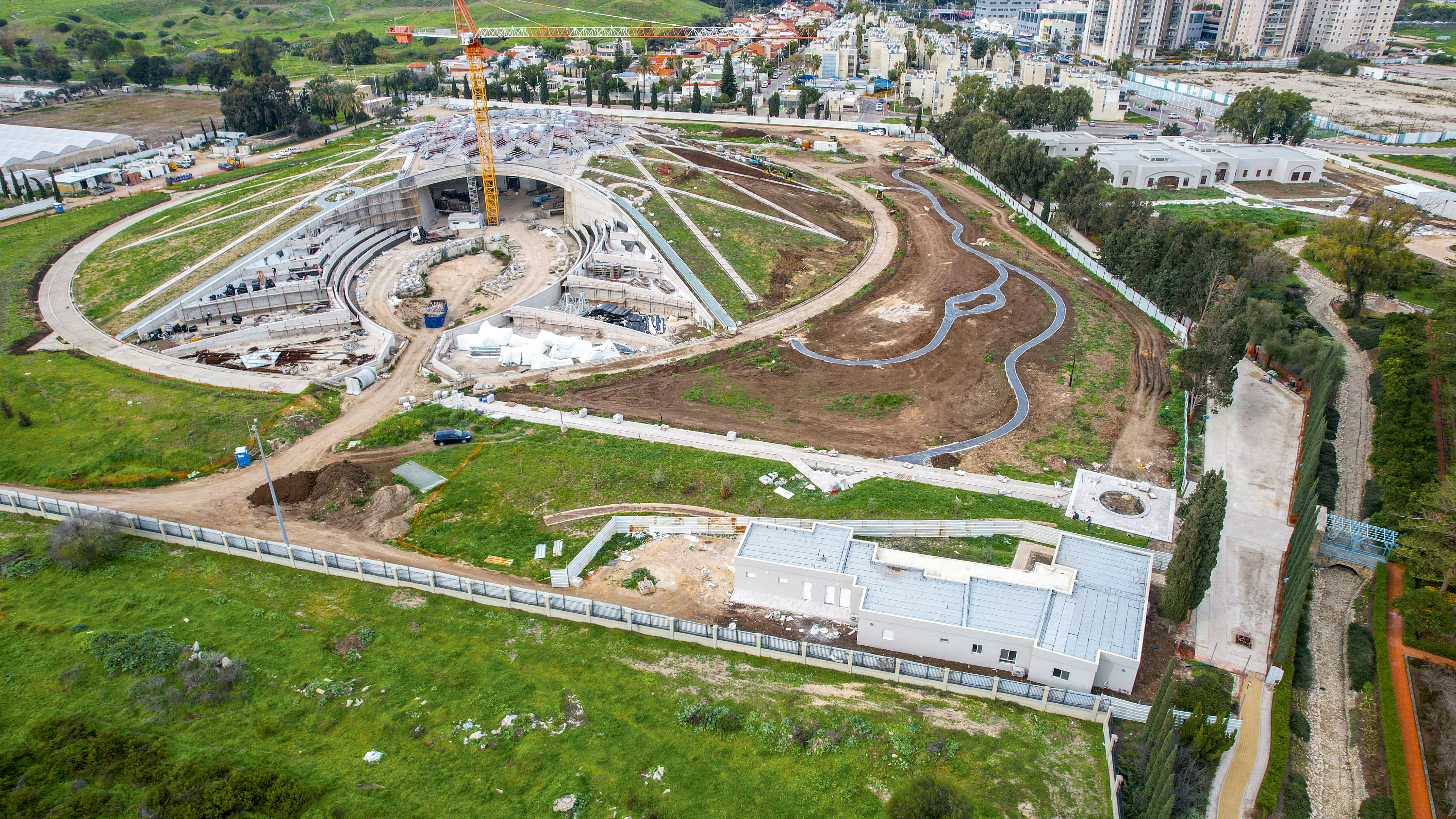 The winding path seen on the right sits on an elevated section and will offer visitors an area where they can observe the beauty of the Shrine.