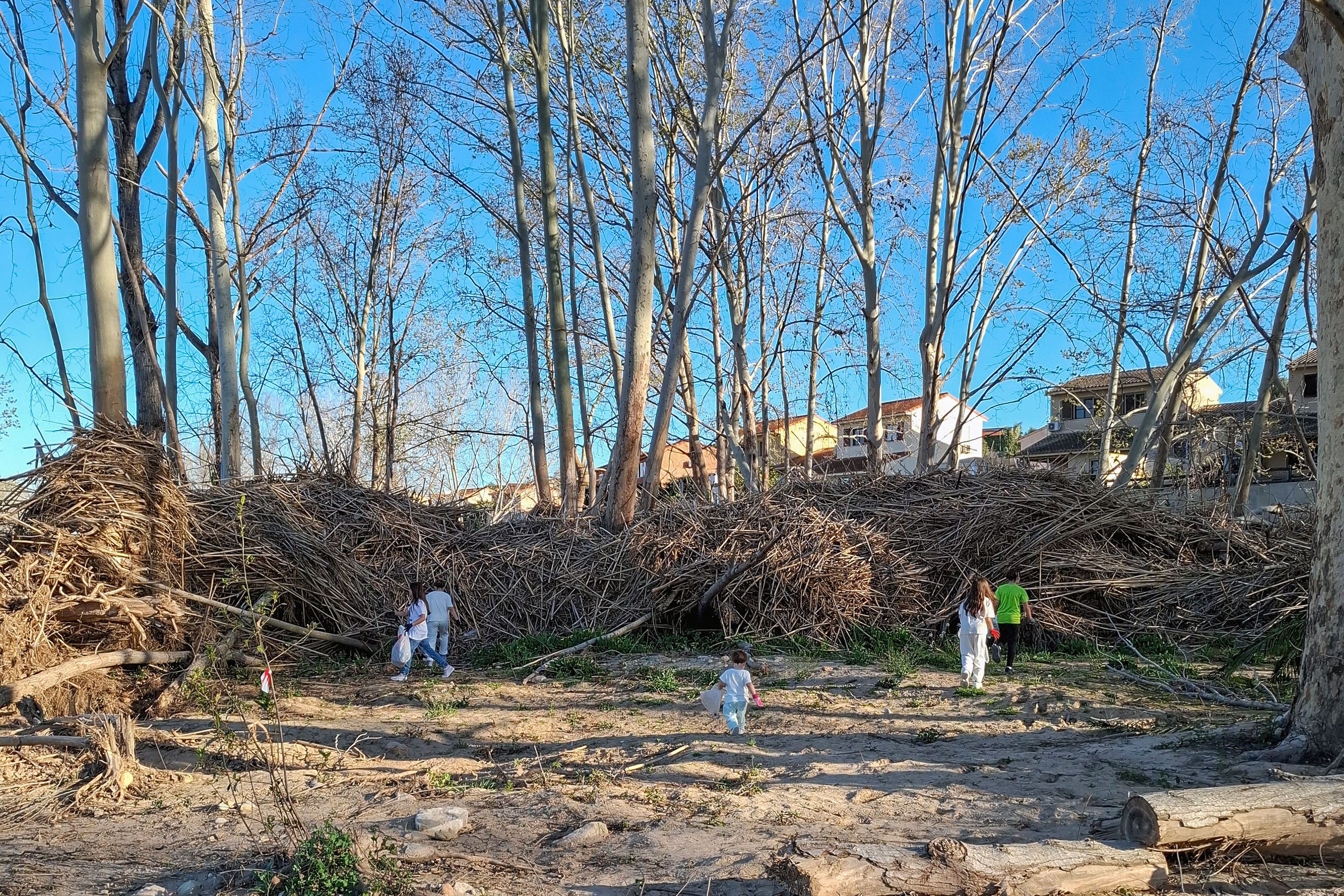 Un groupe de jeunes engagés dans des programmes bahá’ís d’éducation morale et spirituelle a nettoyé les berges de la rivière Ribarroja, où elle avait débordé, suscitant une plus large participation de la communauté.